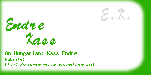 endre kass business card